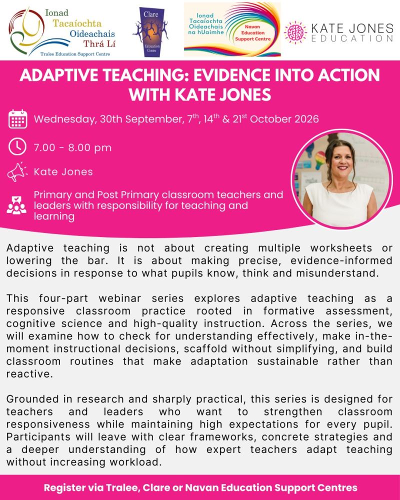AUT26-15 Adaptive Teaching: Evidence into Action with Kate Jones